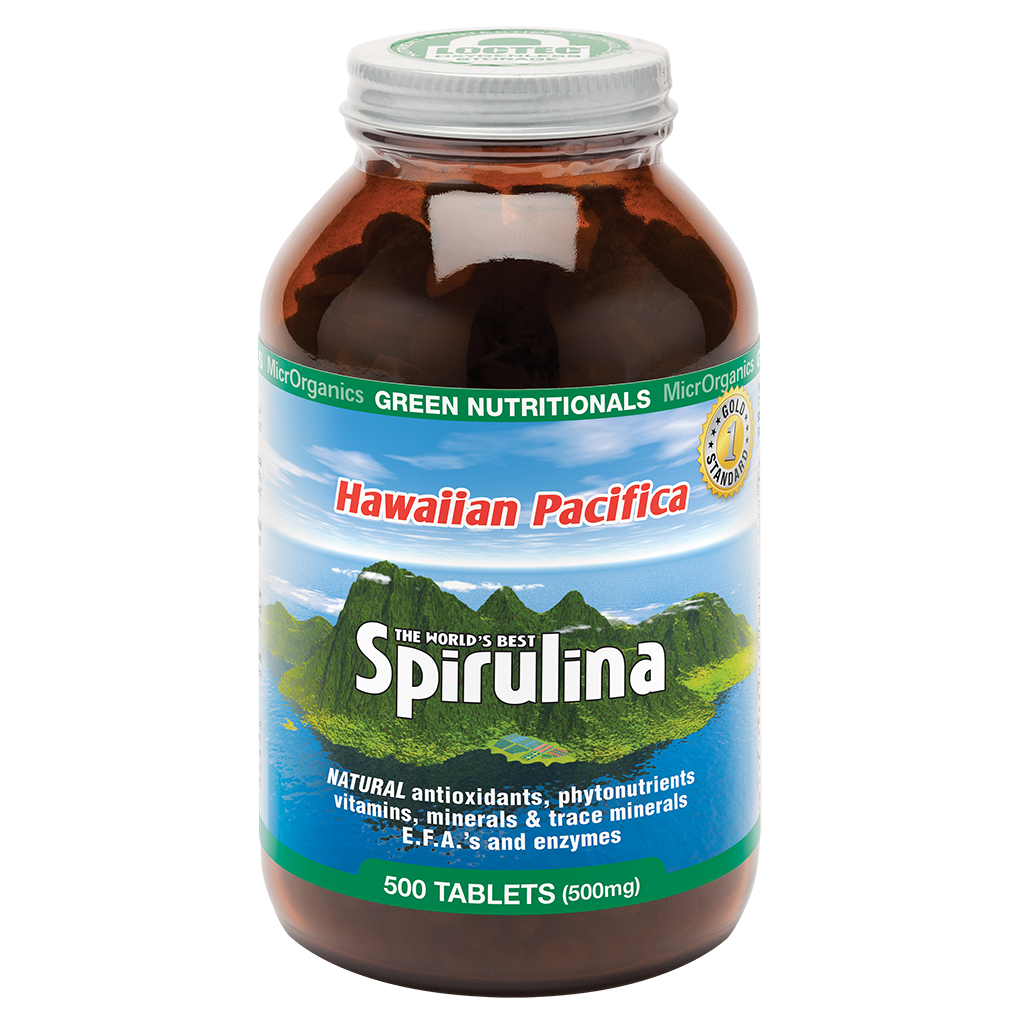 Green Nutritionals by MicrOrganics Hawaiian Pacifica Spirulina 500mg 500t