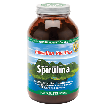 Green Nutritionals by MicrOrganics Hawaiian Pacifica Spirulina 500mg 500t