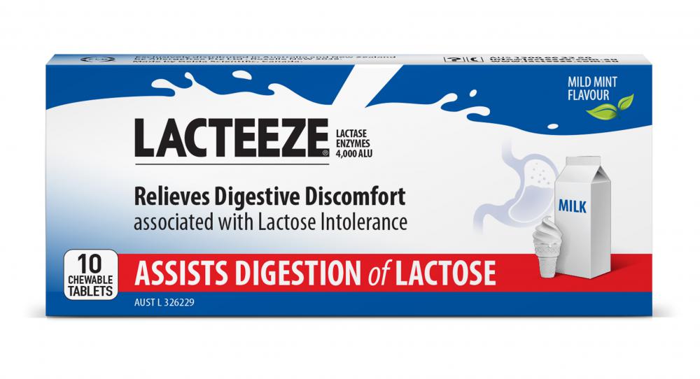 Lacteeze Chewable (mild mint flavour) 10t